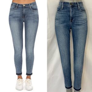 Women's Frame Le High Skinny Jeans in Langstone, Size 28